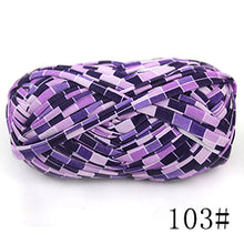 Load image into Gallery viewer, Jingxing, 3-5 days to EU USA, fancy yarn for knitting hats 100% polyester printed colors ribbon yarn handcraft crochet yarns