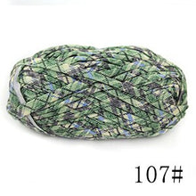 Load image into Gallery viewer, Jingxing, 3-5 days to EU USA, fancy yarn for knitting hats 100% polyester printed colors ribbon yarn handcraft crochet yarns
