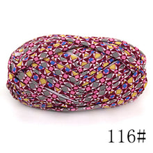 Load image into Gallery viewer, Jingxing, 3-5 days to EU USA, fancy yarn for knitting hats 100% polyester printed colors ribbon yarn handcraft crochet yarns
