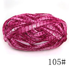 Load image into Gallery viewer, Jingxing, 3-5 days to EU USA,  fancy yarn for knitting hats 100% polyester printed colors ribbon yarn handcraft crochet yarns

